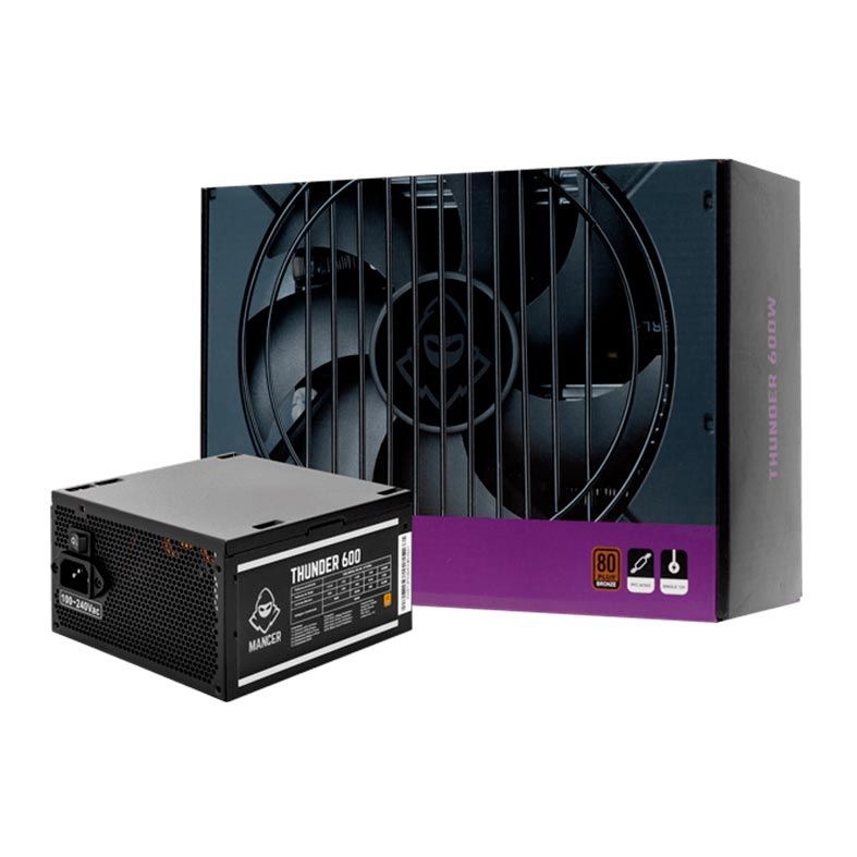 Fonte Mancer Thunder 600W 80 Plus Bronze, MCR-THR600-BL01