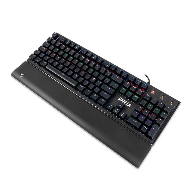 Teclado Mecanico Mancer Tharix, Rainbow, ABNT2, Switch Vermelho, Preto, MCR-THX-RBW01
