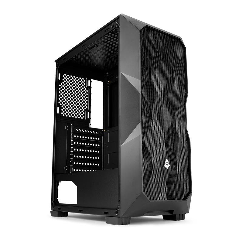 Gabinete Gamer Mancer Typhoon Lateral De Vidro Preto, MCR-TPN-BL01