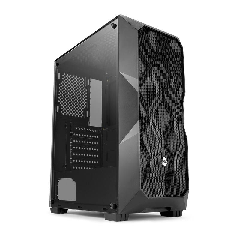 Gabinete Gamer Mancer Typhoon Lateral De Vidro Preto, MCR-TPN-BL01