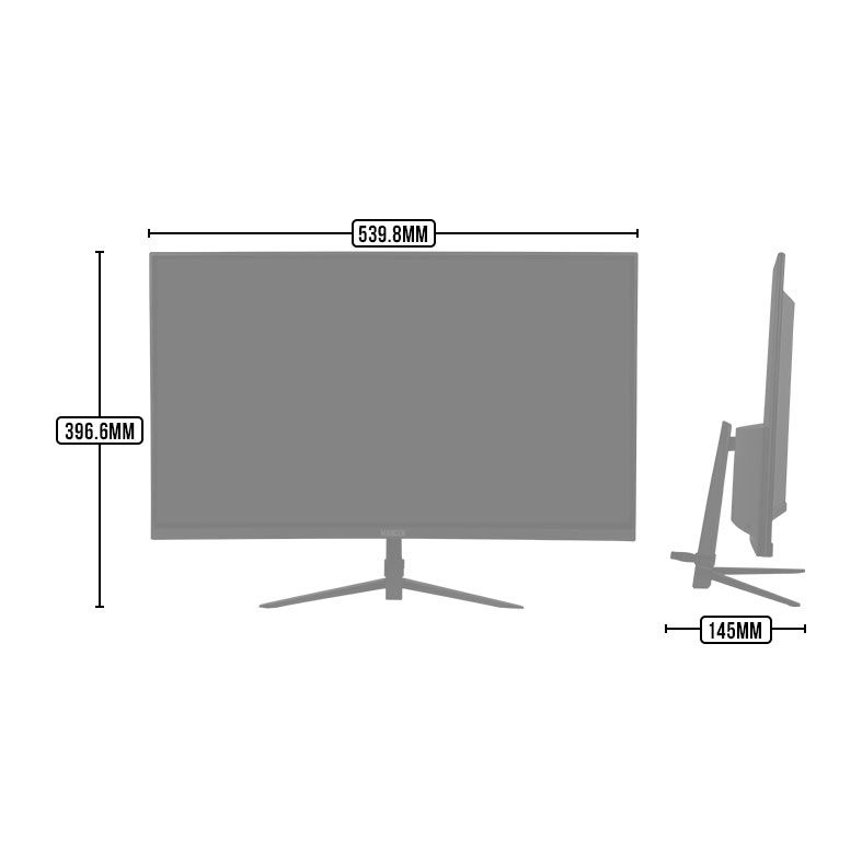 Monitor Gamer Mancer Valak, 24 Pol VA, Curvo, FHD, 1ms, 180Hz, FreeSync e G-Sync, HDMI/DP, MCR-VLK24-BL01