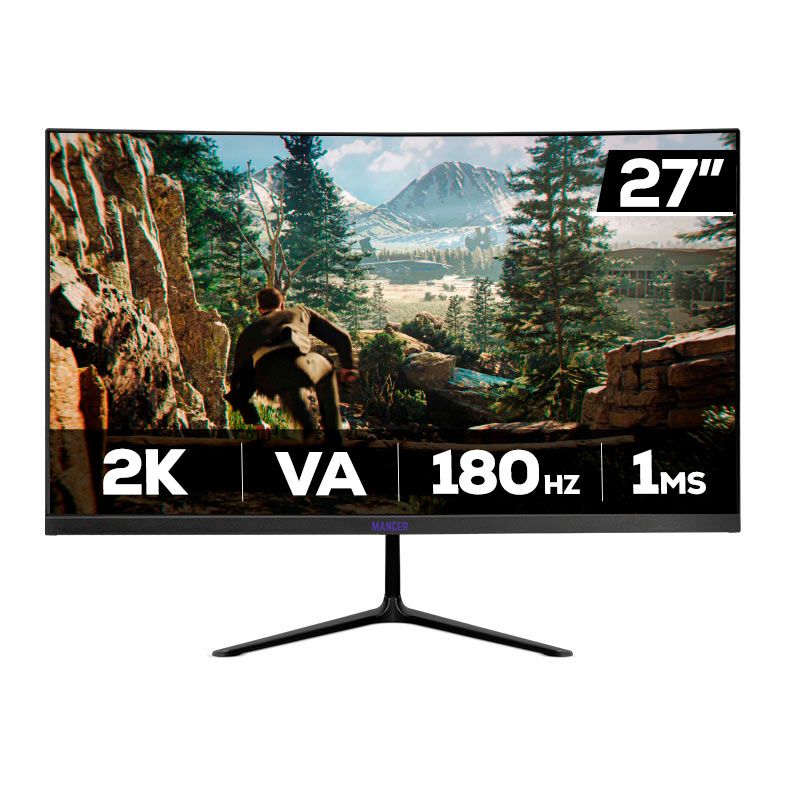 Monitor Gamer Mancer Valak VX3S, 27 Pol, VA, Curvo, 2K, 1ms, 180Hz, HDMI/DP, MCR-VLKVX3S-BL04