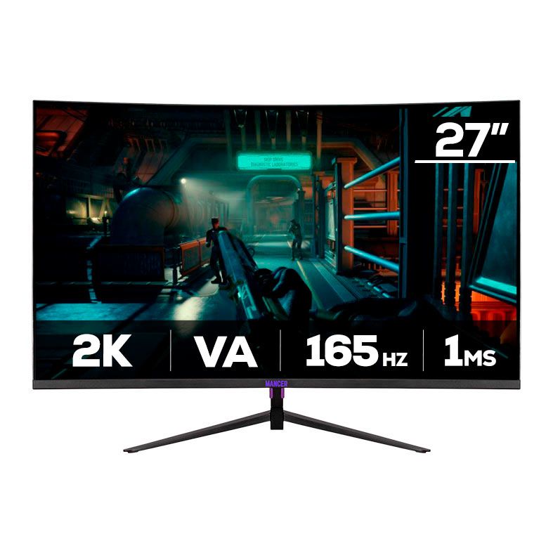 Monitor Gamer Mancer Valak VX4S, 27 Pol, VA, Curvo, 2K, 1ms, 165Hz, HDMI/DP, MCR-VLKVX4S-BL04