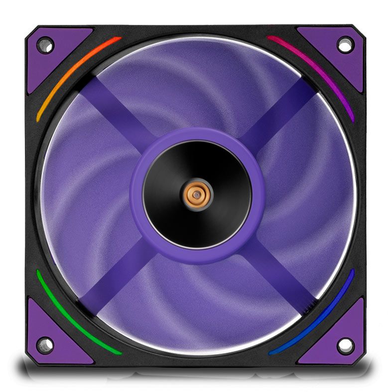 Kit Ventoinha Mancer Voltaic Purple Edition, 3x120mm, Preta, MCR-VTPB-BK01
