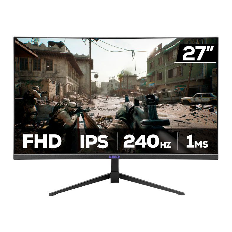 Monitor Gamer Mancer Valak VX240L, 27 Pol, IPS, Curvo, FHD, 1ms, 240Hz, FreeSync, HDMI/DP, MCR-VX240L-BL01