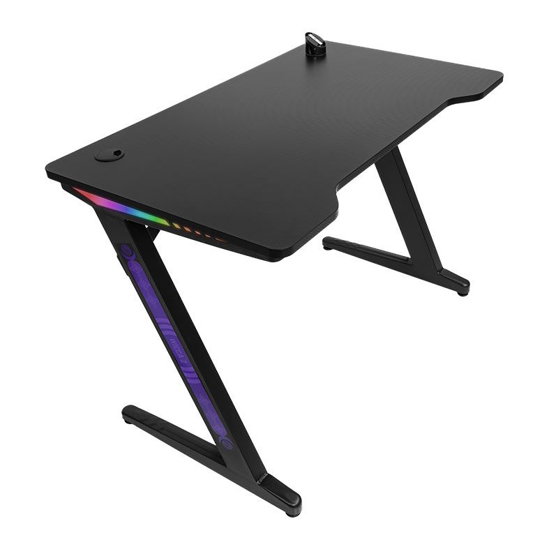 Mesa Gamer Mancer Wicca Z, RGB, Preto, MCR-WCCZ-BK01