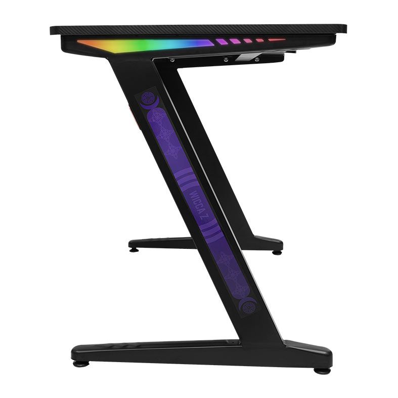 Mesa Gamer Mancer Wicca Z, RGB, Preto, MCR-WCCZ-BK01