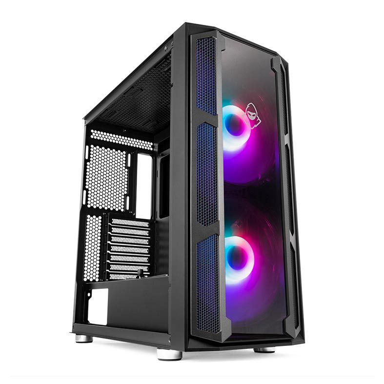 Gabinete Gamer Mancer Warg Lateral Vidro Preto, MCR-WG01-RGB
