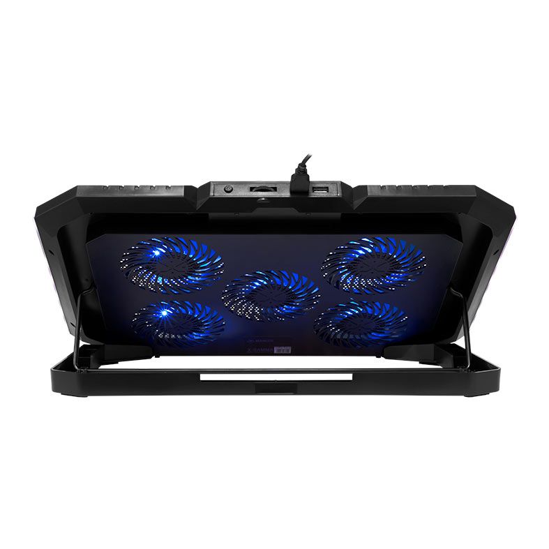 Base Para Notebook Mancer X-Gamma, RGB, Com 5 Fans, Preto, MCR-XGM-RGB01
