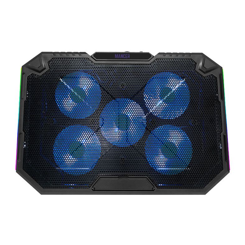 Base Para Notebook Mancer X-Gamma, RGB, Com 5 Fans, Preto, MCR-XGM-RGB01