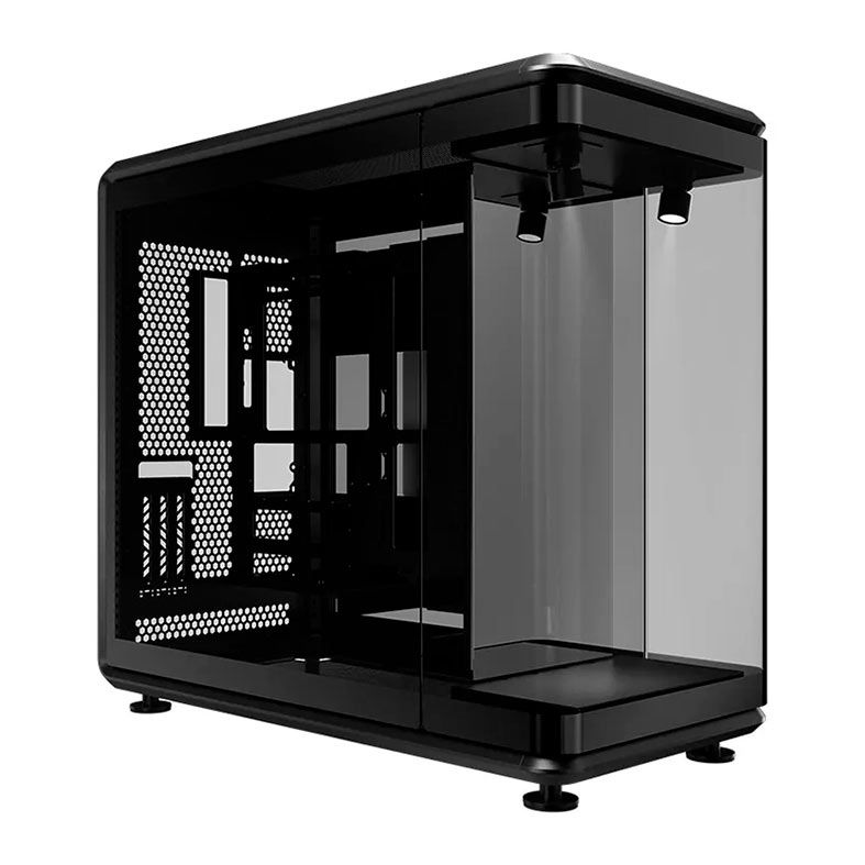 Gabinete Gamer Cooler Master Masterframe 360 Panorama, Mid-Tower, Lateral de Vidro, Preto, MF360-KINN-S00