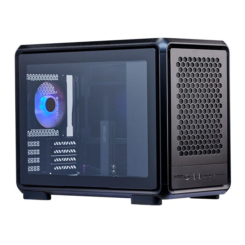 Gabinete Gamer Cooler Master MasterFrame 400 Mesh, ARGB, Mini-Tower, Vidro Temperado, M-ATX, Preto, Com 1 Fan, MF400M-KHNN-S00