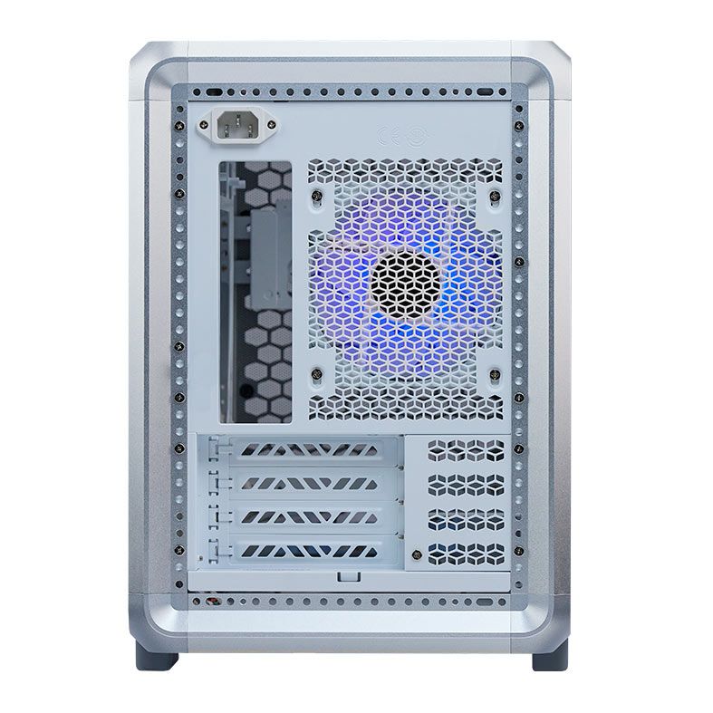 Gabinete Gamer Cooler Master MasterFrame 400 Mesh, ARGB, Mini Tower, Vidro Temperado, M-ATX, Prata, Com 1 Fan, MF400M-SHNN-S00
