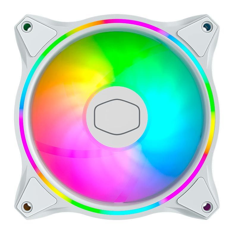 Ventoinha Cooler Master Masterfan MF120 Halo 120mm ARGB White Edition, MFL-B2DW-18NPA-R1