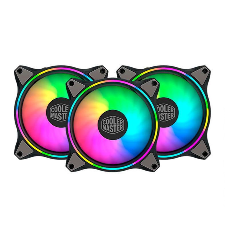 Kit Ventoinhas Cooler Master Masterfan MF120 Halo RGB 3x120mm + Controladora, MFL-B2DN-183PA-R1