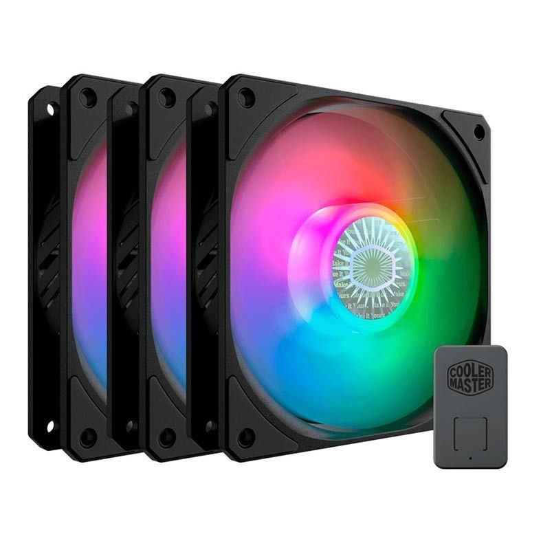 Kit Ventoinhas Cooler Master Sickleflow 120 ARGB, 3x120mm, Led RGB, MFX-B2DN-183PA-R1