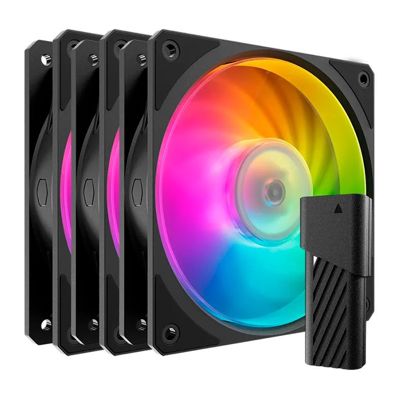 Kit Ventoinhas Cooler Master Mobius 120P, ARGB, 3x120mm, Preto, MFZ-M2DN-243P2-R1