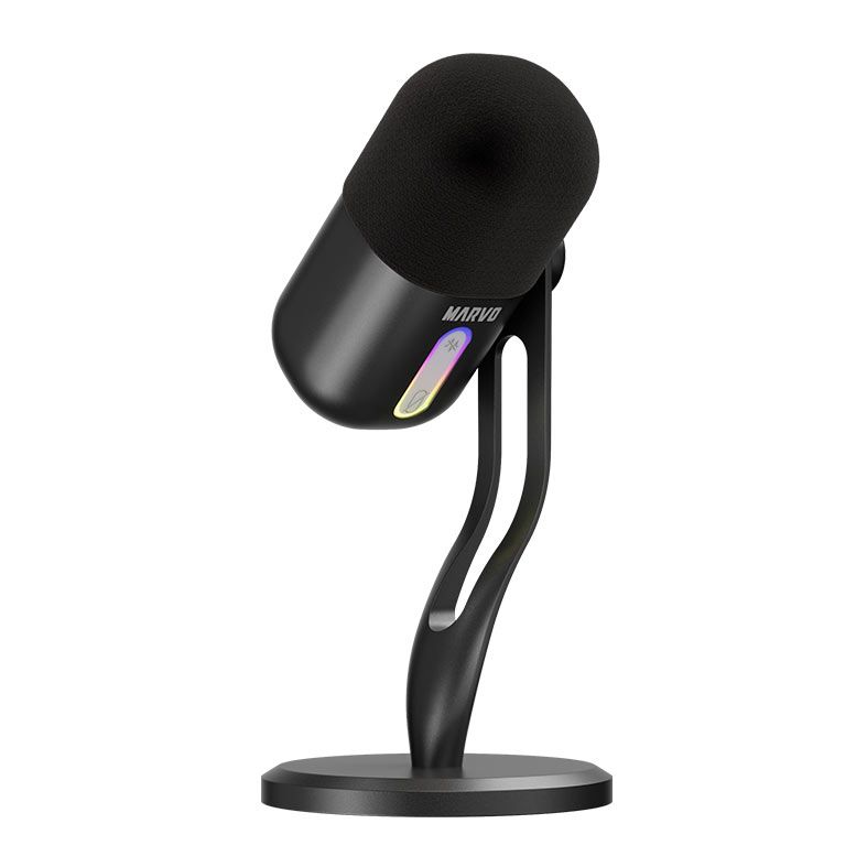 Microfone Marvo Blast 50, RGB, USB, Preto, MIC-08-BK