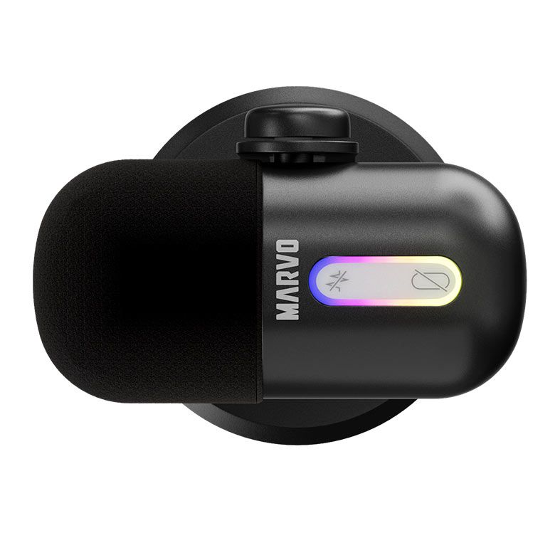 Microfone Marvo Blast 50, RGB, USB, Preto, MIC-08-BK