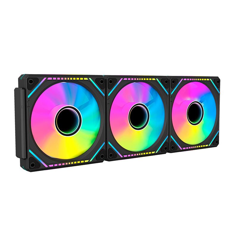 Kit Ventoinhas Alseye Mirror Pro Max, ARGB, 3x120mm, Preto, MIRROR-PRO-MAX-B