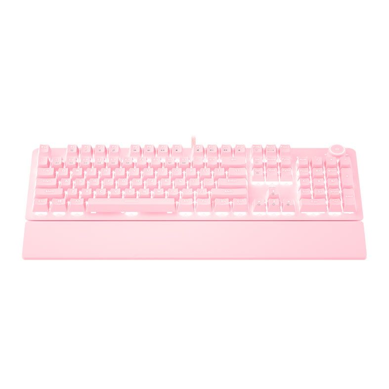 Teclado Mecanico Fantech Maxpower MK853 V2, Led Branco, Switch Azul, Rosa, MK853V2-PK-BE