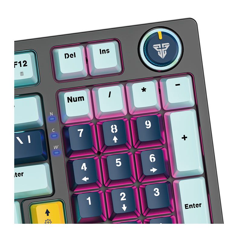 Teclado Mecanico Fantech Atom96 Mizu Edition, Rainbow, Switch Azul, Navy Blue, MK890V2-NAB-BL