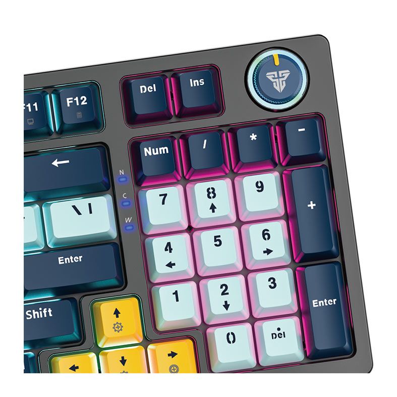 Teclado Mecanico Fantech Atom96 Mizu Edition, Rainbow, Switch Vermelho, Sky Blue, MK890V2-SKB-RD