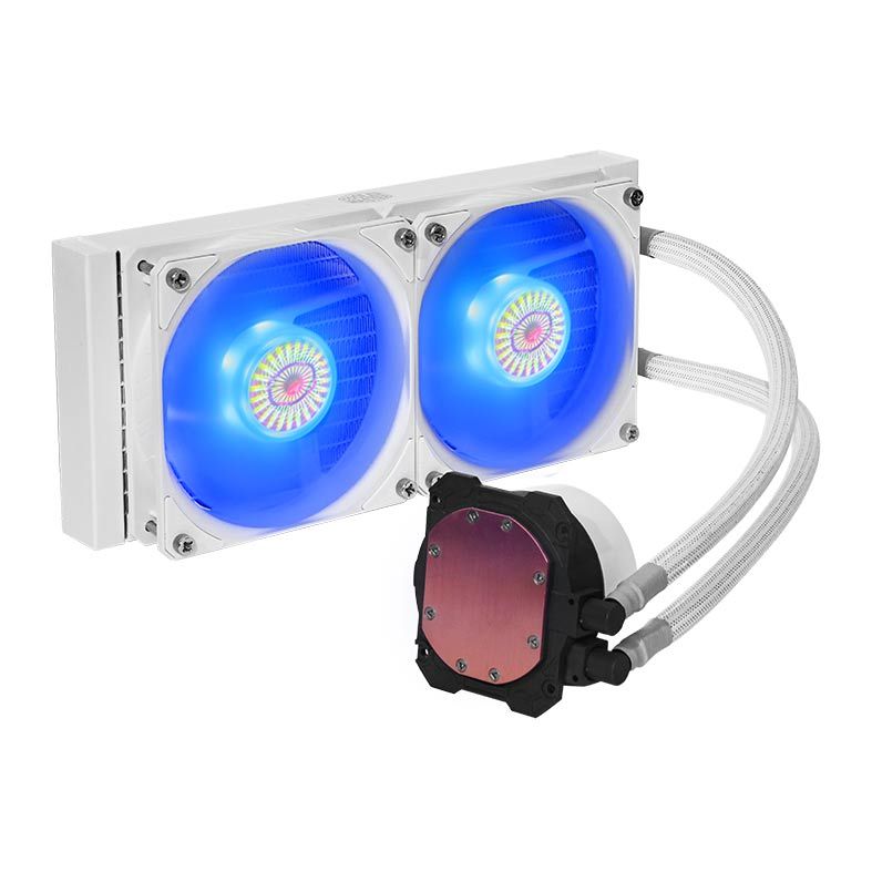 Water Cooler Cooler Master MasterLiquid 240mm ML240L V2 RGB White Edition, MLW-D24M-A18PC-RW
