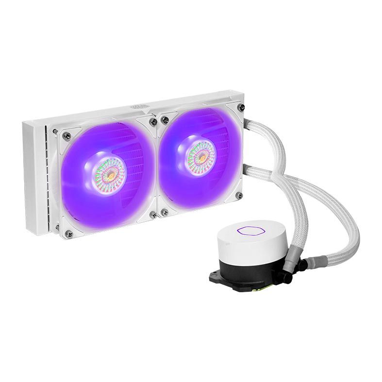 Water Cooler Cooler Master MasterLiquid 240mm ML240L V2 RGB White Edition, MLW-D24M-A18PC-RW