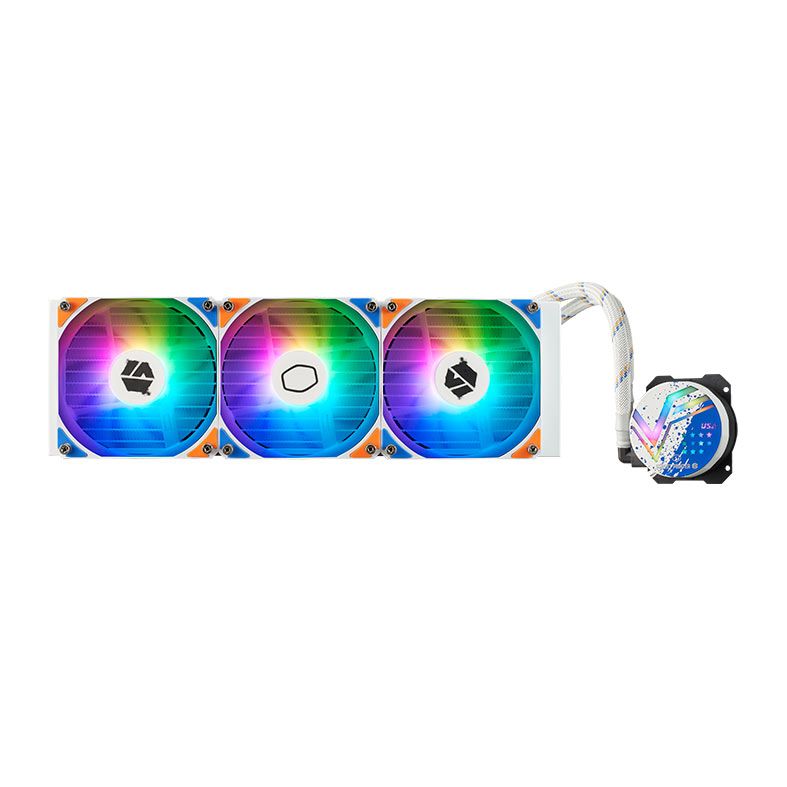 Water Cooler Cooler Master MasterLiquid 360L Core Street Fighter 6 Luke, ARGB, 360mm, Branco, MLW-D36M-A17PZ-LK