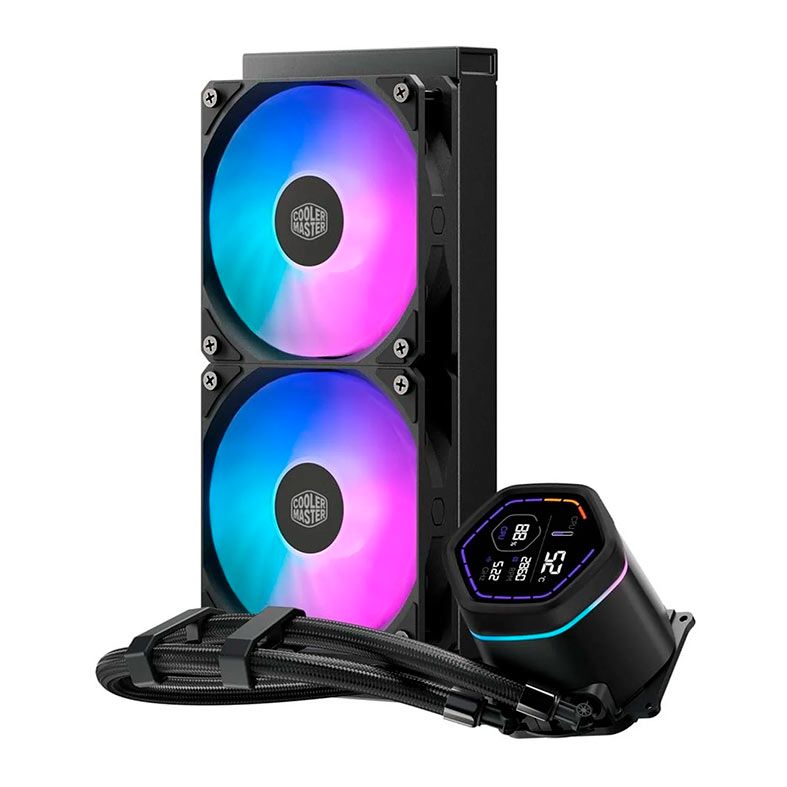 Water Cooler Cooler Master MasterLiquid Core Nex Digital, ARGB, 240mm, Intel-AMD, Preto, MLX-D24M-A18PA-RD