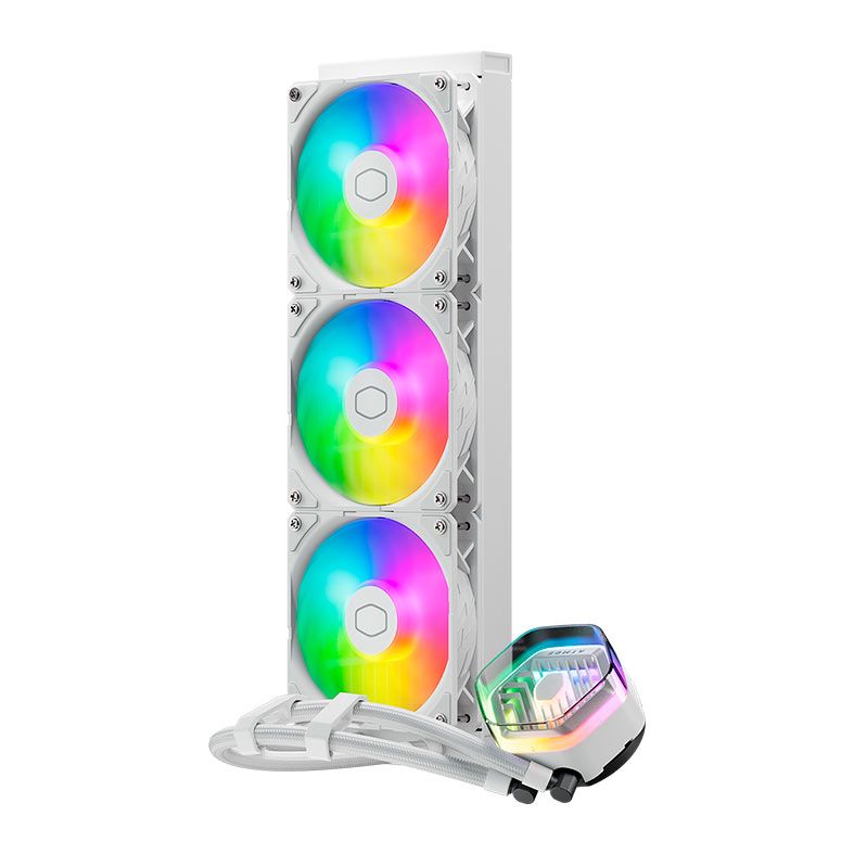 Water Cooler Cooler Master MasterLiquid 360 Atmos , RGB, 360mm, Branco, MLX-D36M-A25PZ-RW
