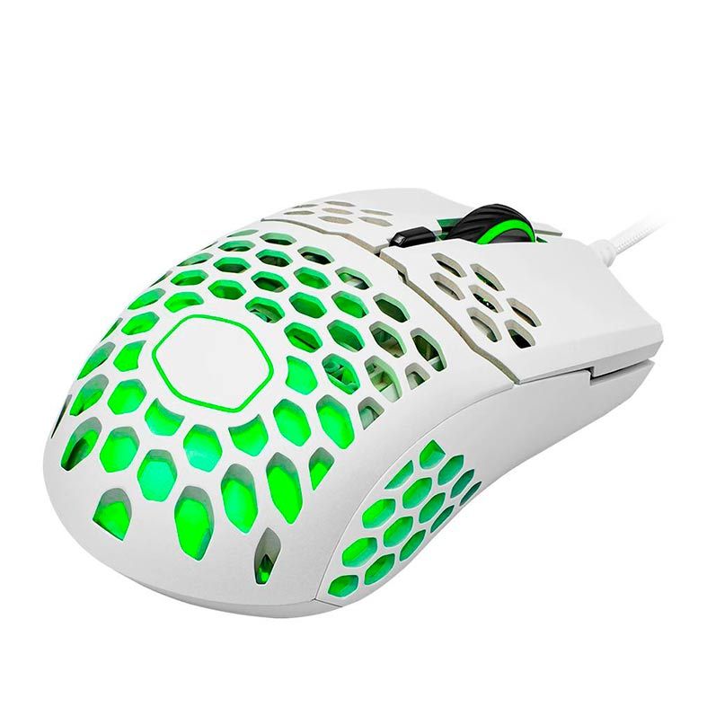 Mouse Gamer Cooler Master MM711 RGB 16000DPI Branco Brilhante, MM-711-WWOL2