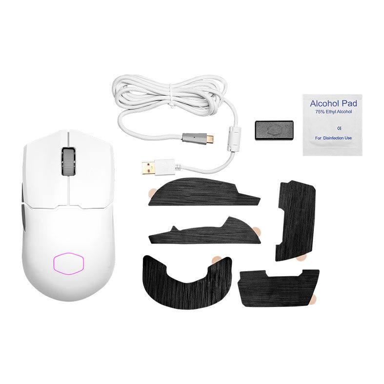 Mouse Gamer Cooler Master MM712, Wireless, RGB, 19000DPI, 6 Botoes, Branco Fosco, MM-712-WWOH1