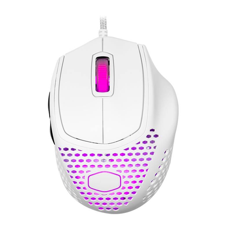 Mouse Gamer Cooler Master MM720 RGB 49g 16000DPI Branco Fosco, MM-720-WWOL1