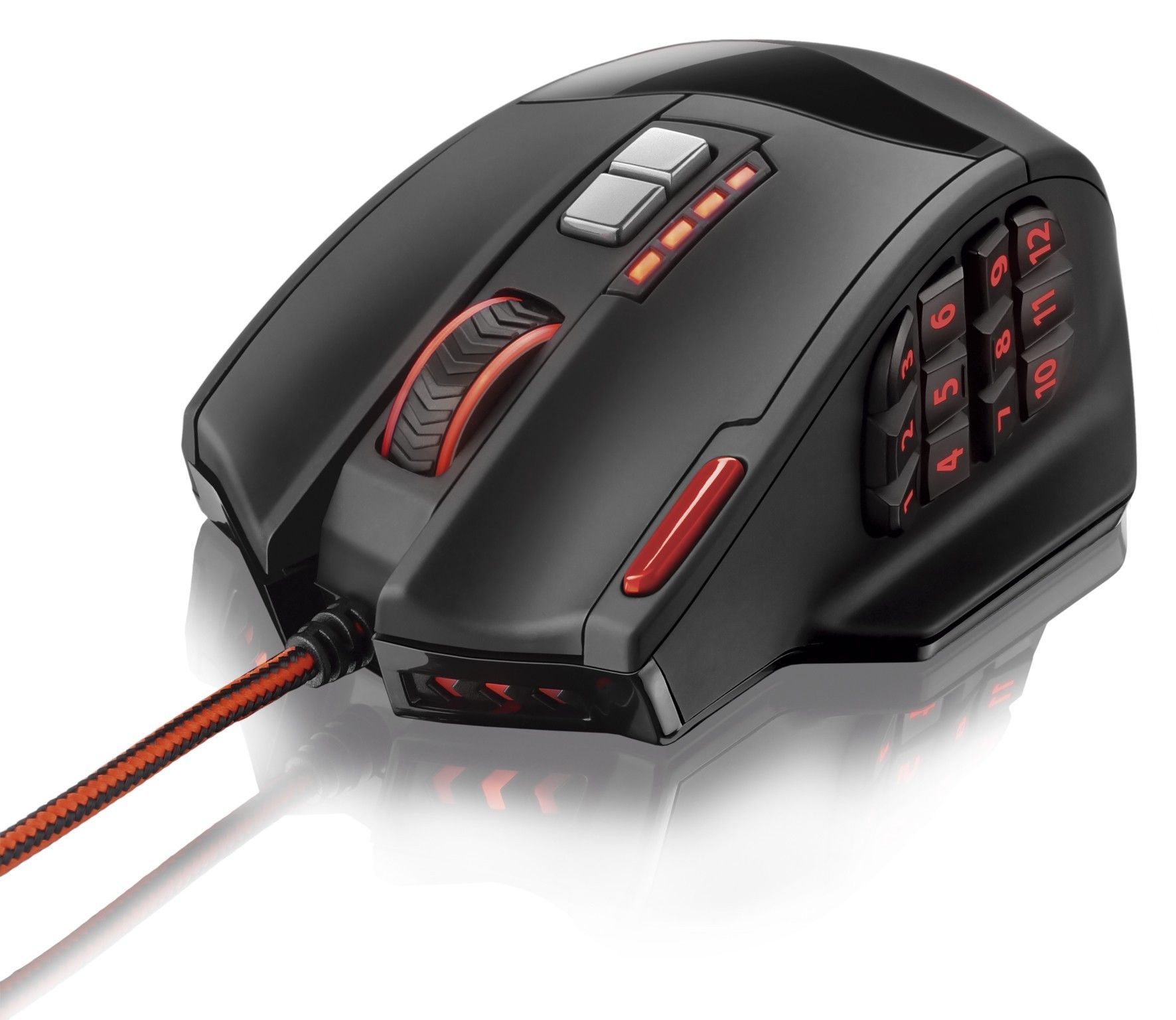 Mouse Gamer Multi Warrior 4000Dpi 18 Botoes Preto, MO206