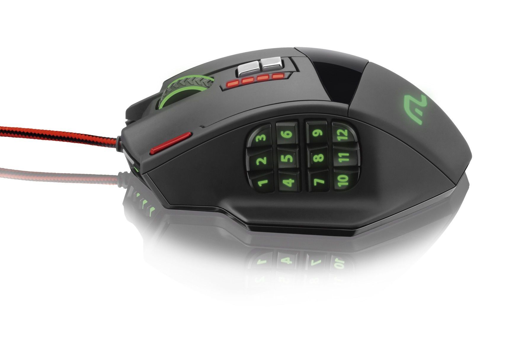 Mouse Gamer Multi Warrior 4000Dpi 18 Botoes Preto, MO206