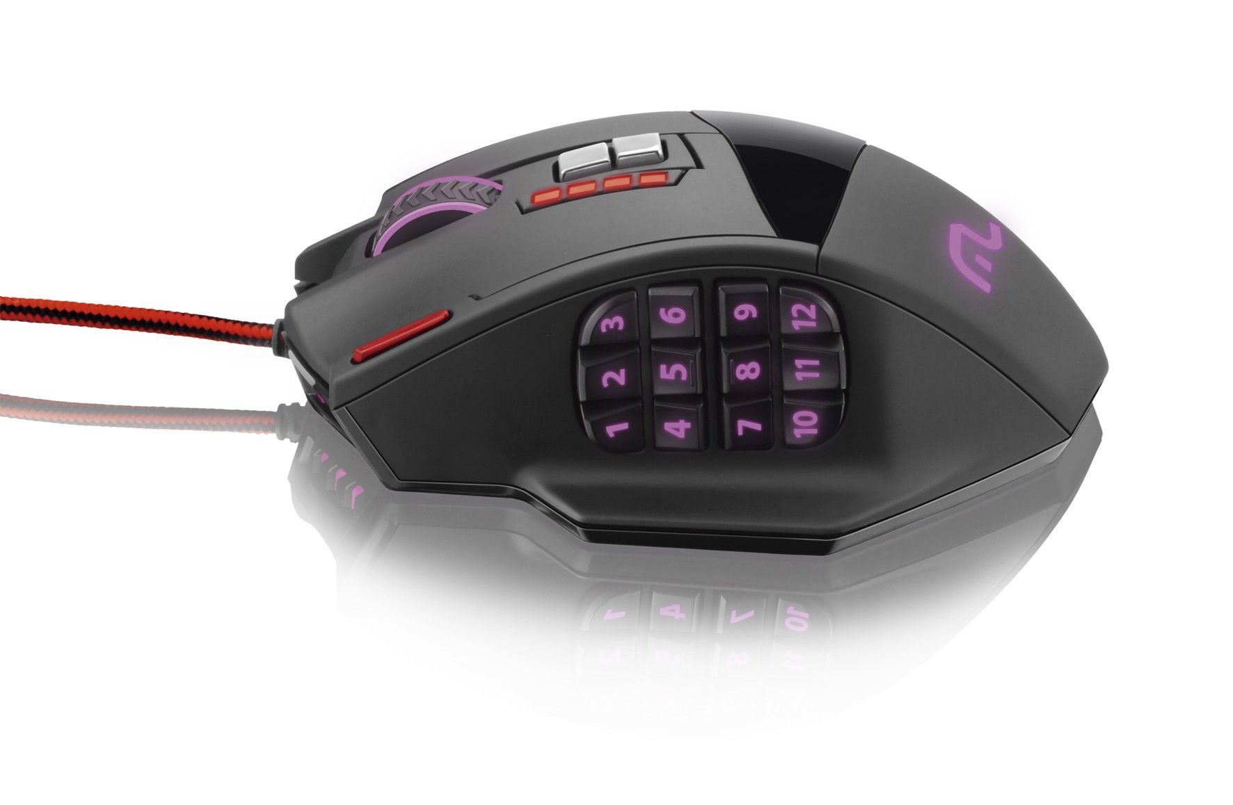 Mouse Gamer Multi Warrior 4000Dpi 18 Botoes Preto, MO206