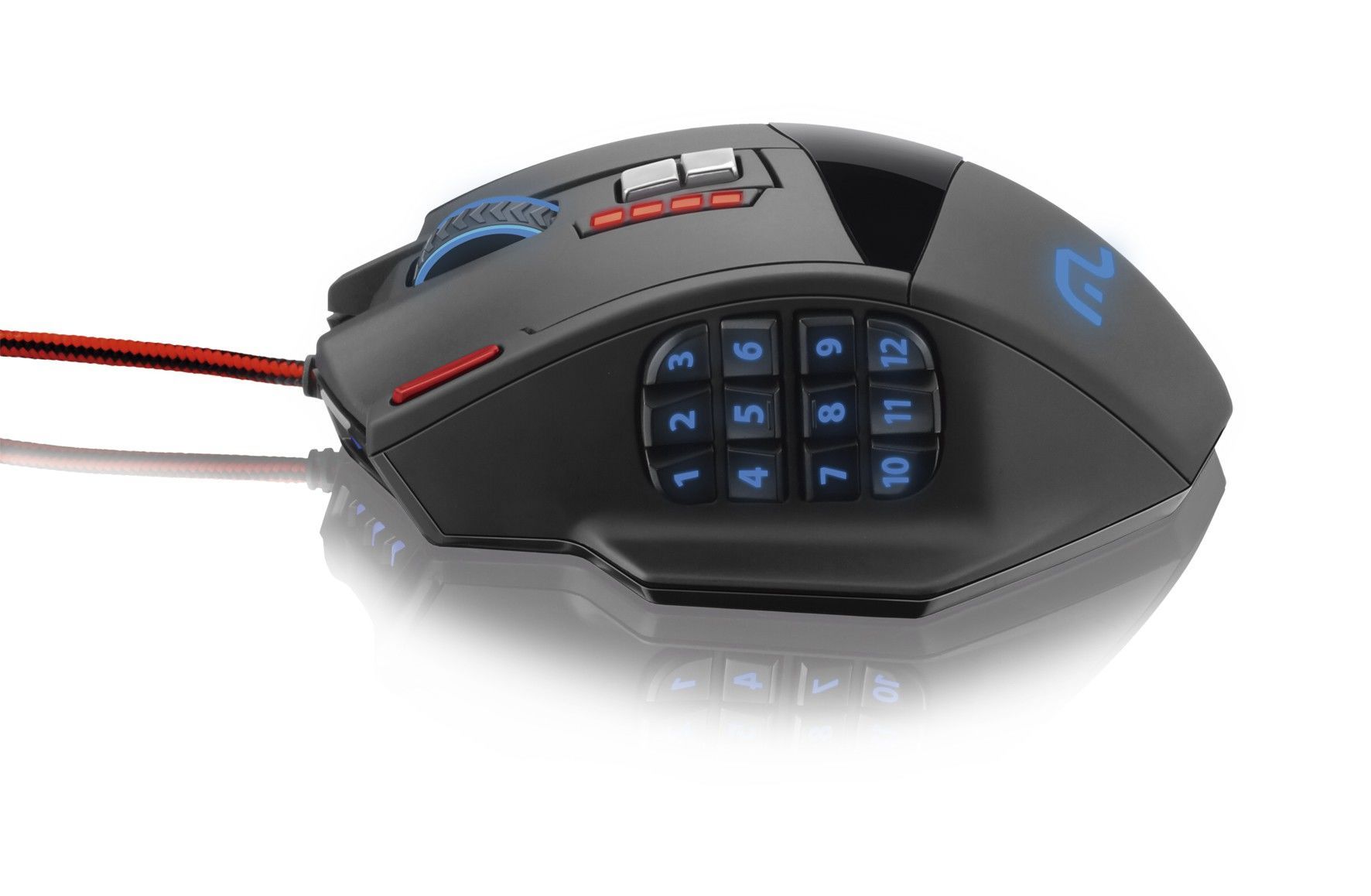Mouse Gamer Multi Warrior 4000Dpi 18 Botoes Preto, MO206