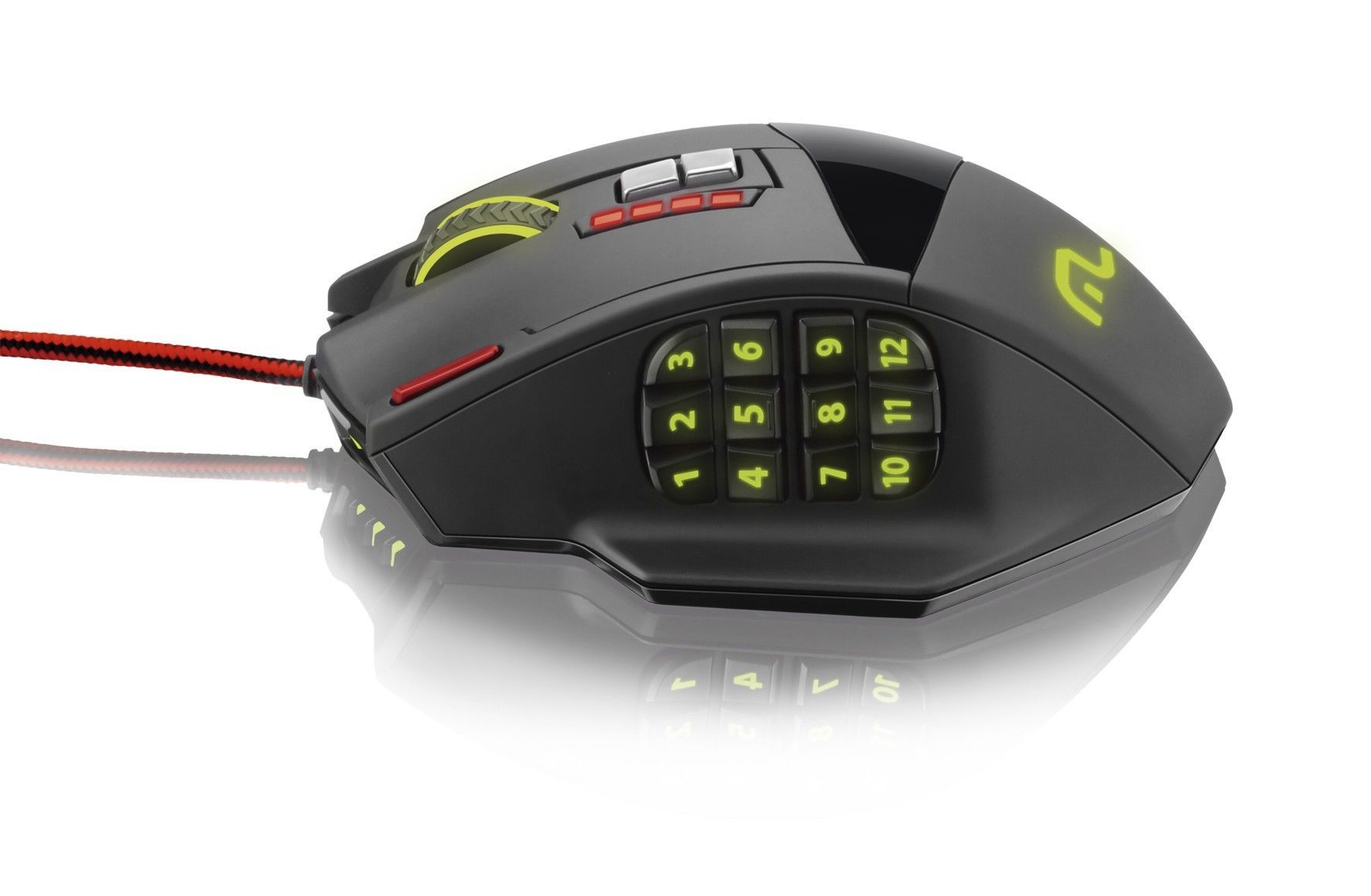 Mouse Gamer Multi Warrior 4000Dpi 18 Botoes Preto, MO206