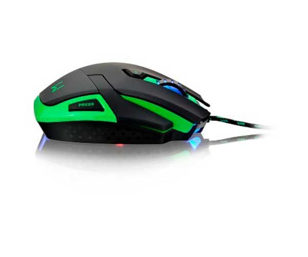 Mouse Multi Warrior Preto/Verde, MO245