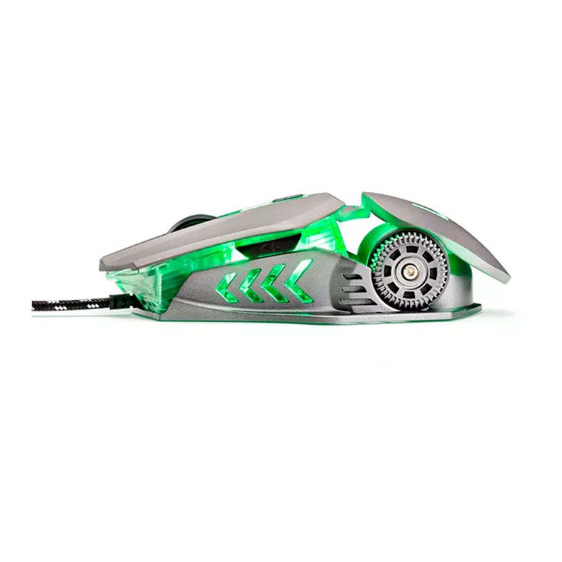Mouse Gamer Multil Warrior Keon Prata/Verde 3200Dpi USB, MO268