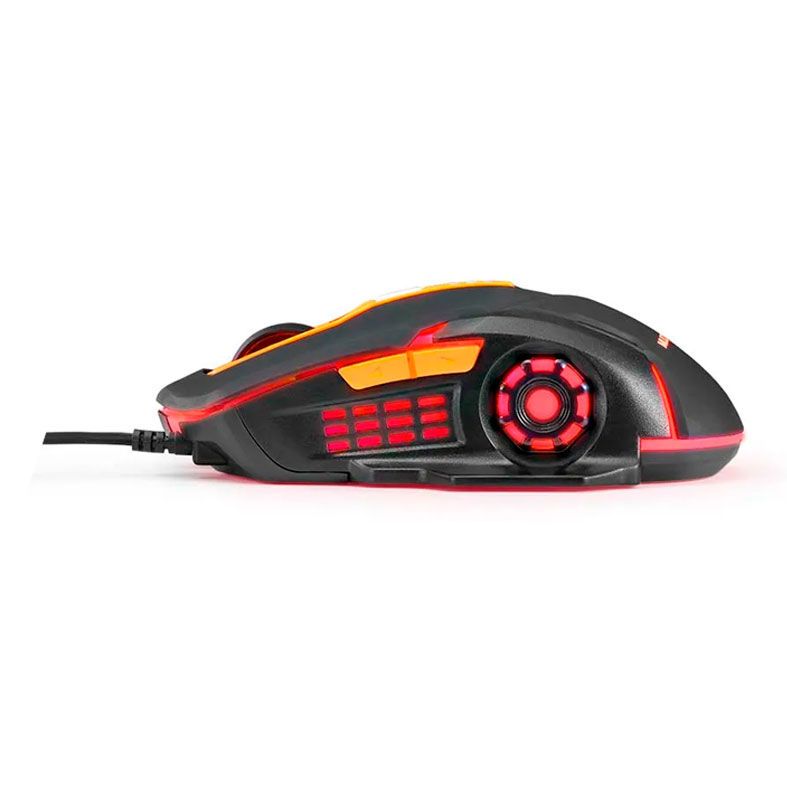 Mouse Gamer Multi 2400Dpi USB Led Vermelho Preto/Laranja, MO270