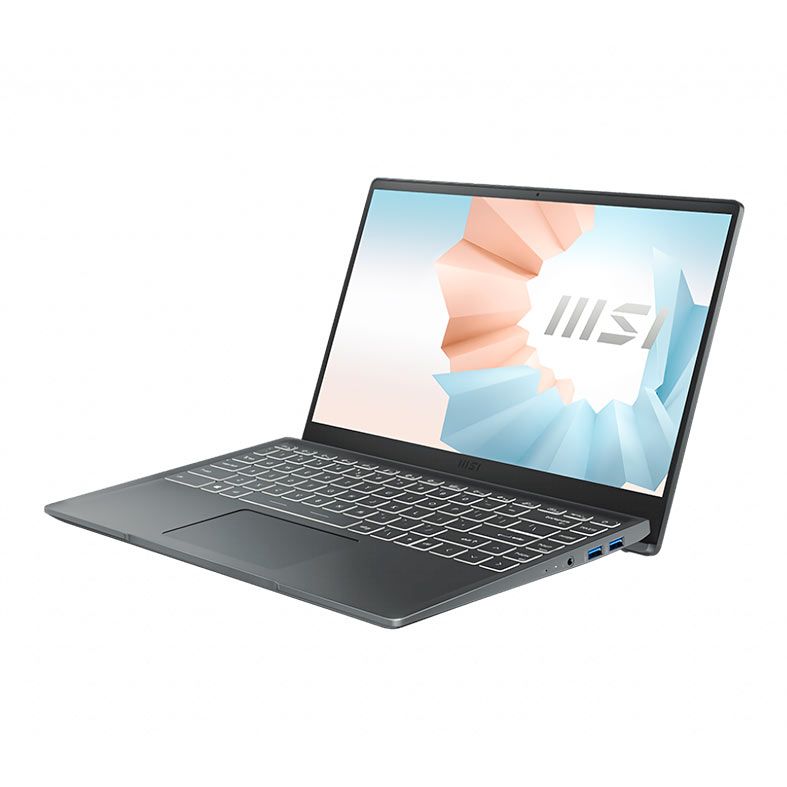 Notebook MSI Modern 14, Intel i7-1195G7, 14, FHD, 8GB DDR4, SSD 512GB M.2, Carbon Gray, MODERN14B11MOU-494US