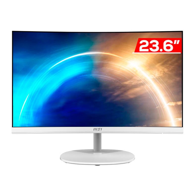 Monitor MSI PRO MP241CAW, 23.6 Pol, VA, FHD, 1ms, 75Hz, HDMI/DP, Branco, MP-241CAW