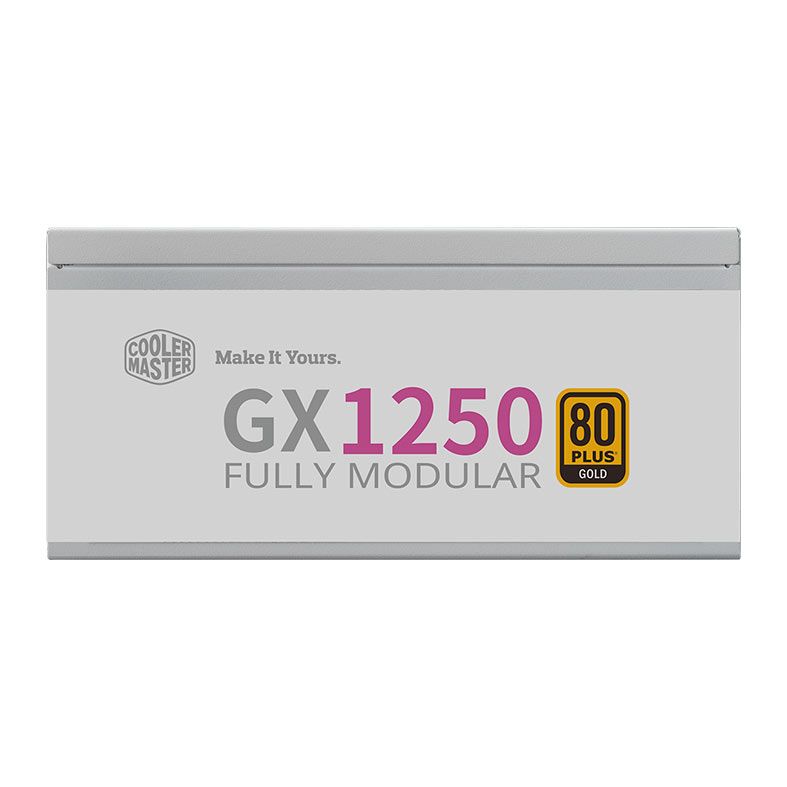 Fonte Cooler Master GX 1250 Gold, 1250W, ATX 3.0, PCI-E 5.0, Full Modular, 80 Plus Gold, Branca, MPE-C501-AFCAG-3GB1