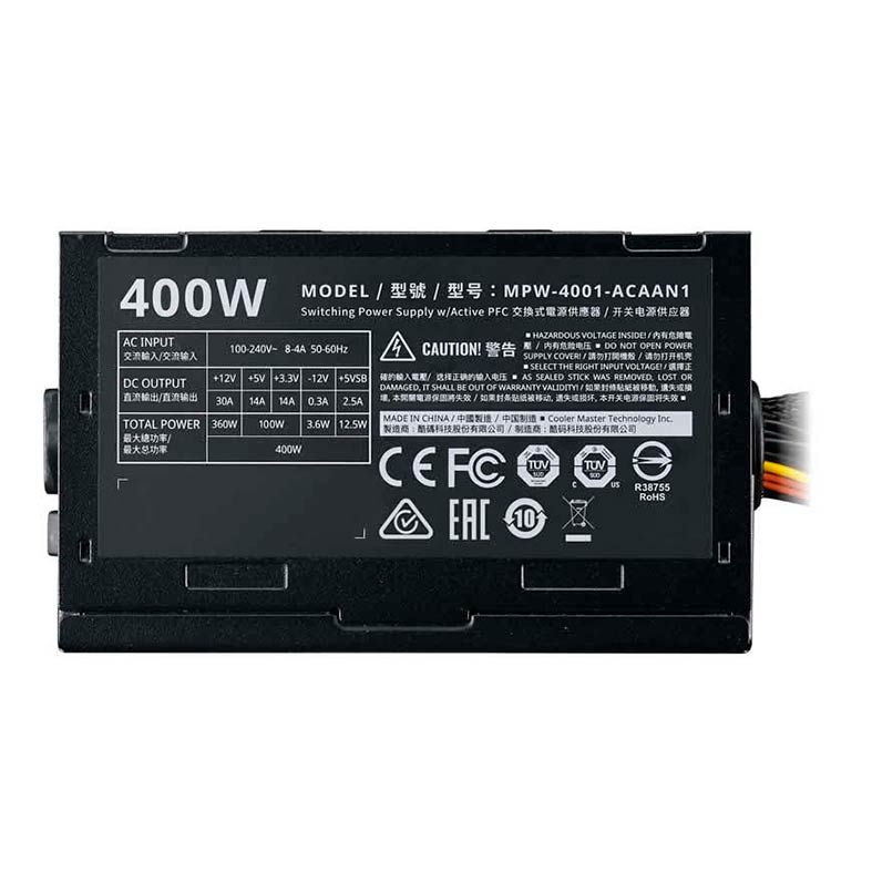 Fonte Cooler Master Elite 400W ver.3, MPW-4001-ACAAN1-WO