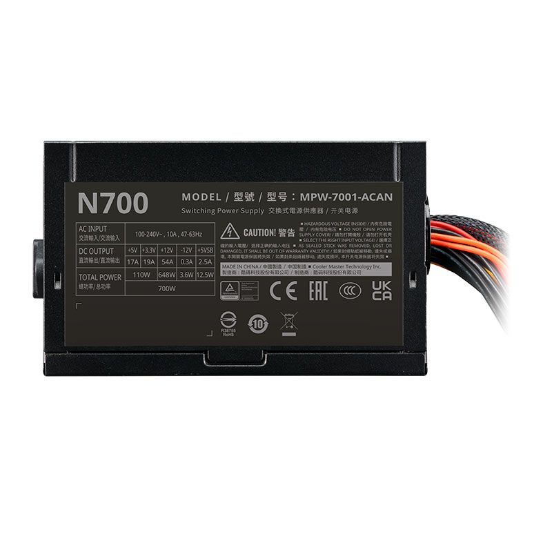 Fonte Cooler Master Elite Nex N700, Full Range, 700W, Preto, MPW-7001-ACAN-BWO