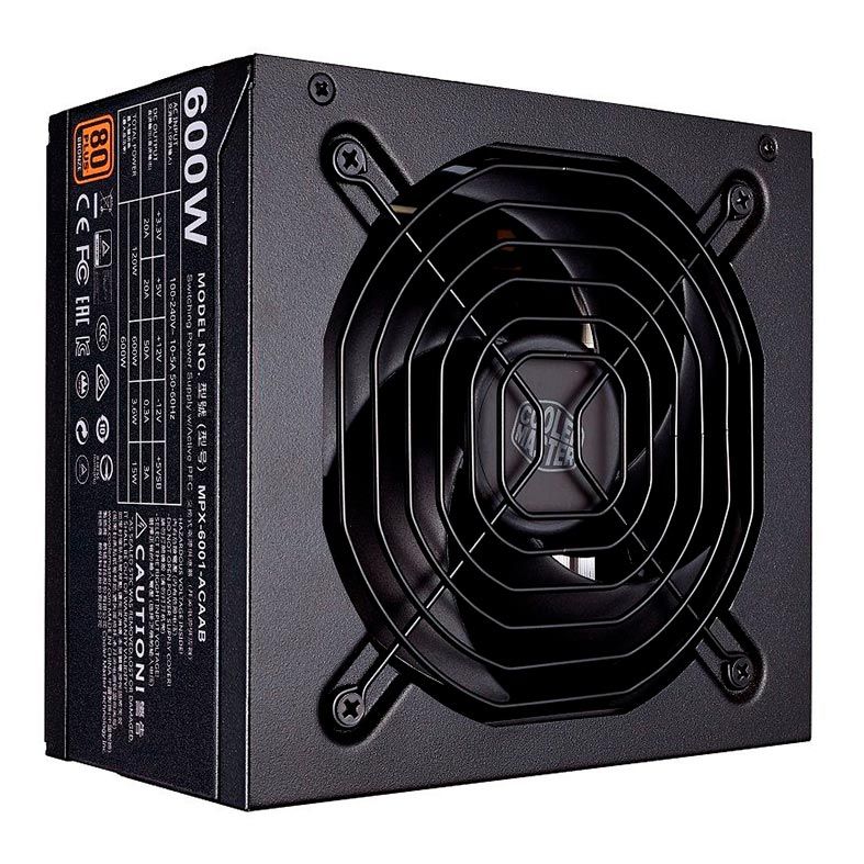 Fonte Cooler Master MWE 600 Bronze 80Plus + Cabo de Força, MPX-6001-ACAAB-BR
