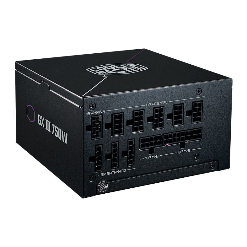 Fonte Cooler Master GX III 750 Gold, 750W, PCI-E 5.0, Full Modular, 80 Plus Gold, Preto, MPX-7503-AFAG-BWO
